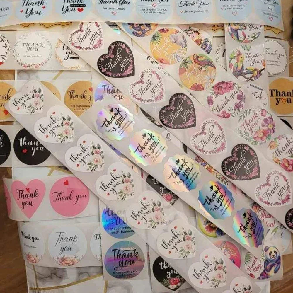Office | Thank You Stickers Variety Mix 30 Count Bundle Shipping ...